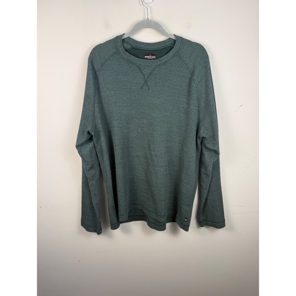 American Giant Other - American Giant Mens 2XL Waffle Knit Thermal‎ Long Sleeve Shirt Green Made in USA
